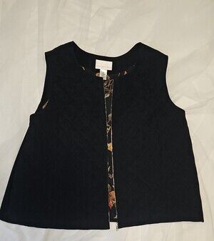 Susan Graver Black Quilted Vest